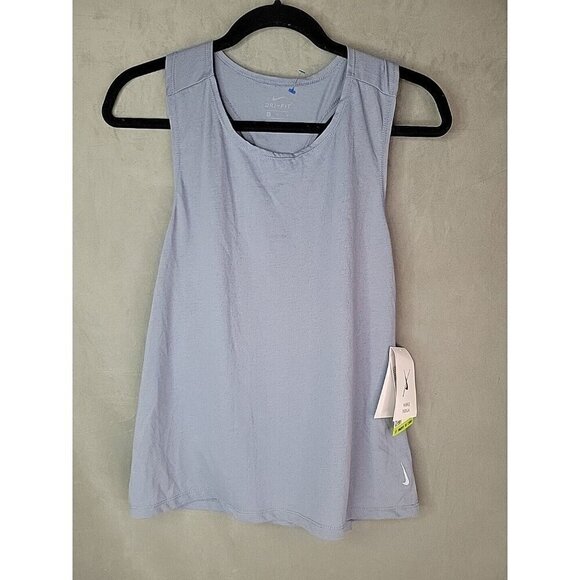 NWT Nike Women's M Yoga Twist Back Training Tank Top Gray DA0760-493 - Picture 1 of 9